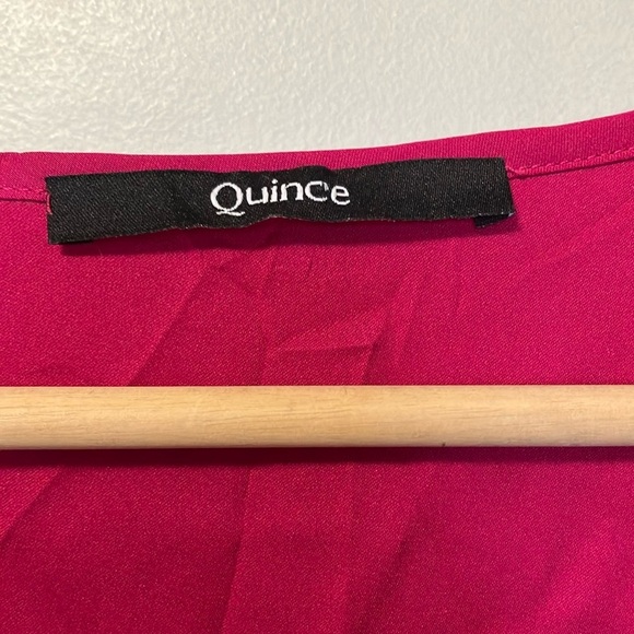 Quince Silk Vibrant Pink Sleeveless Top - Picture 2 of 4